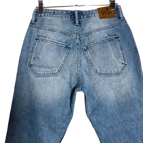 PRPS BISCAYNE Short Capri Frayed Hem Jean SIZE 28 WAIST 27 Crop Distressed Denim - Picture 11 of 13